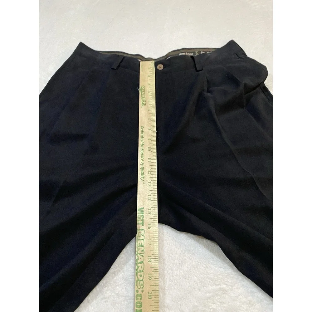 Tommy Bahama Pants Mens 36x34 Black Silk Pleated Classic Relaxed Fit - Picture 5 of 9